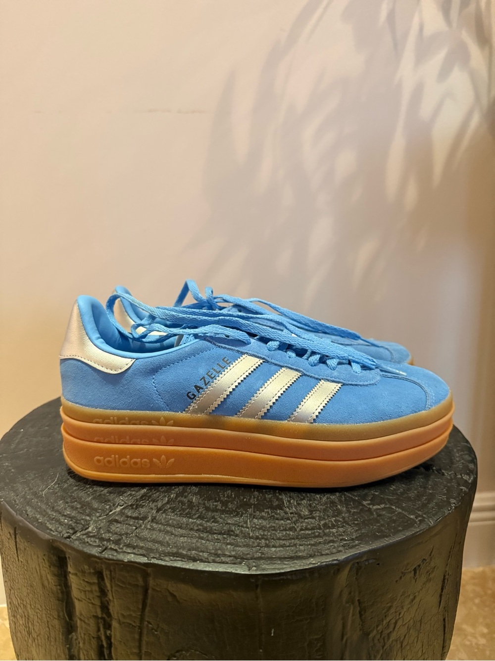 adidas Gazelle Platform Sneakers in Sky Blue